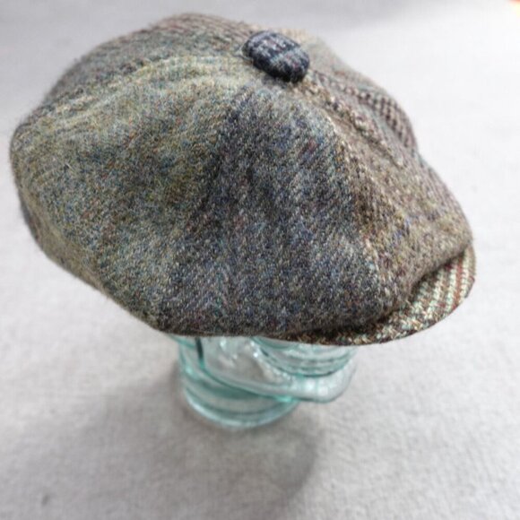 Vintage Schuman Sullivan Newsboy Cap Brown Tweed Wool USA Peaky Blinders - Picture 2 of 14